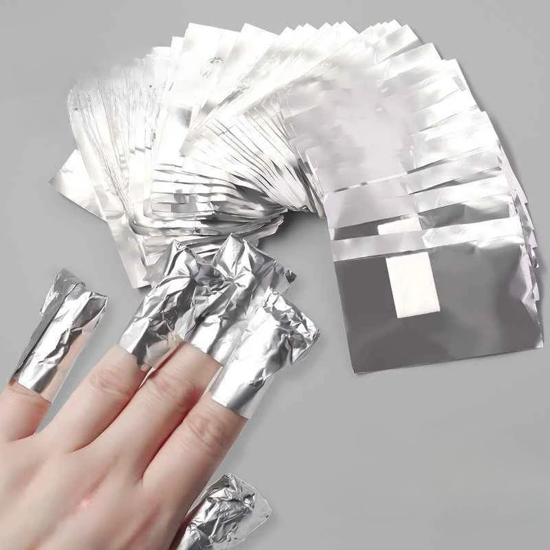 Nail Foil Transfer - 100 pçs removedor de folha de