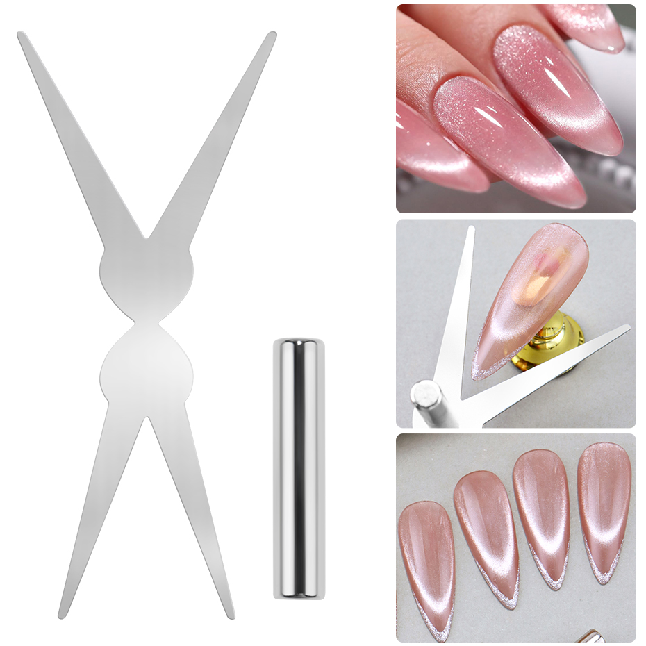 Nail Art Full Cat Eye - Conjunto magnético de olho de gato,
