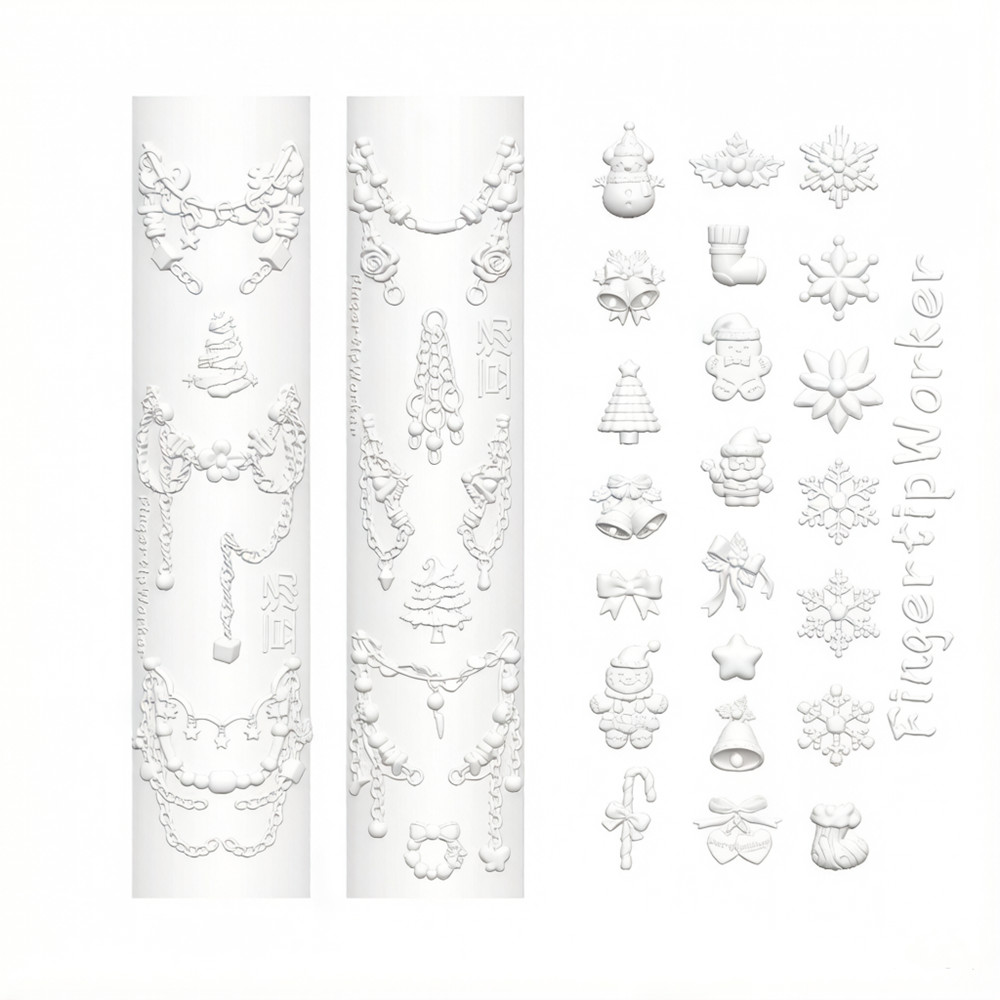 Nail Art Xmas - Molde de Silicone 3D de Natal