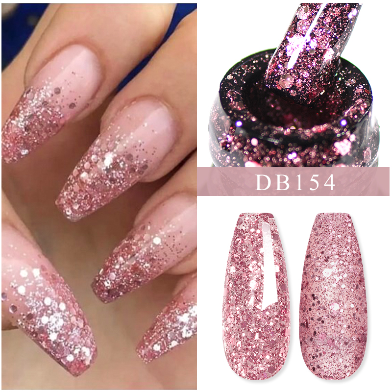 Nail Art Orange - Mtssii-Glitter Esmalte Gel Sequins, Vernizes UV,