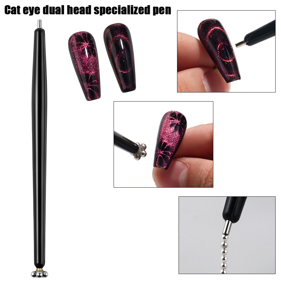 Nail Art Full Cat Eye - 1/2 pçs fantasia dupla cabeça olho