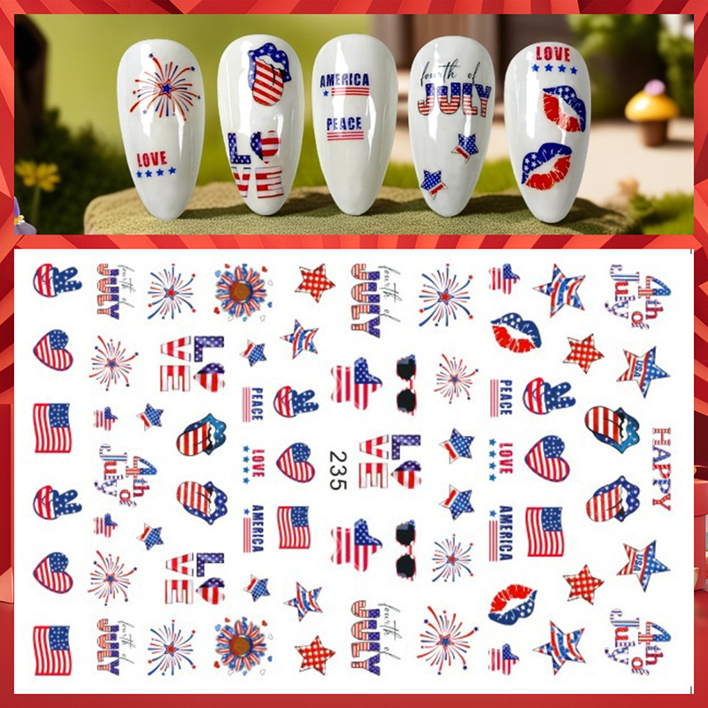 Nail Art France - 1 folha de adesivos para unhas,