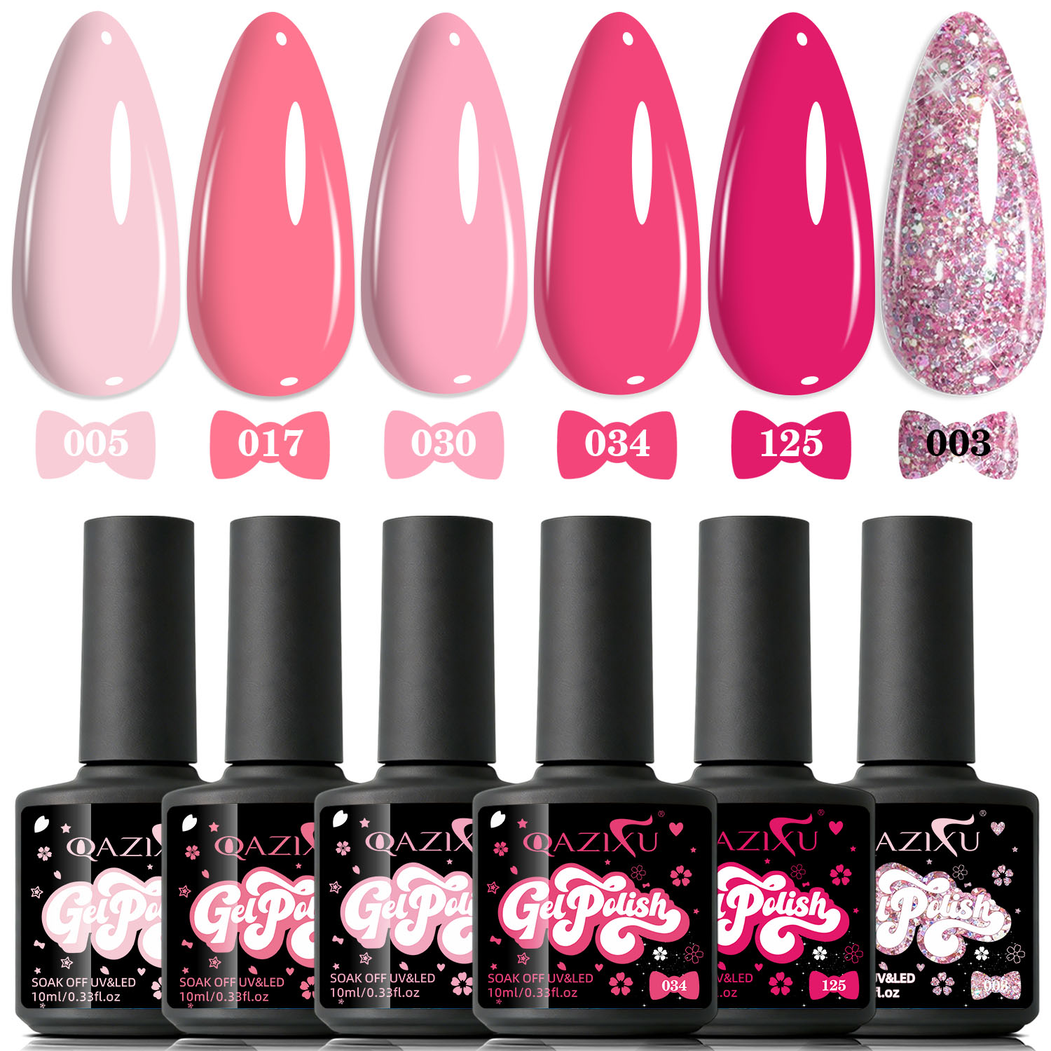 Nail Art Orange - QAZIXU 1/6 Peças Conjunto de Esmalte