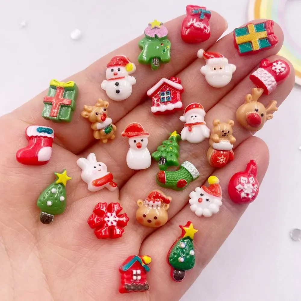 Nail Art Xmas - 50 pçs resina mini colorido natal