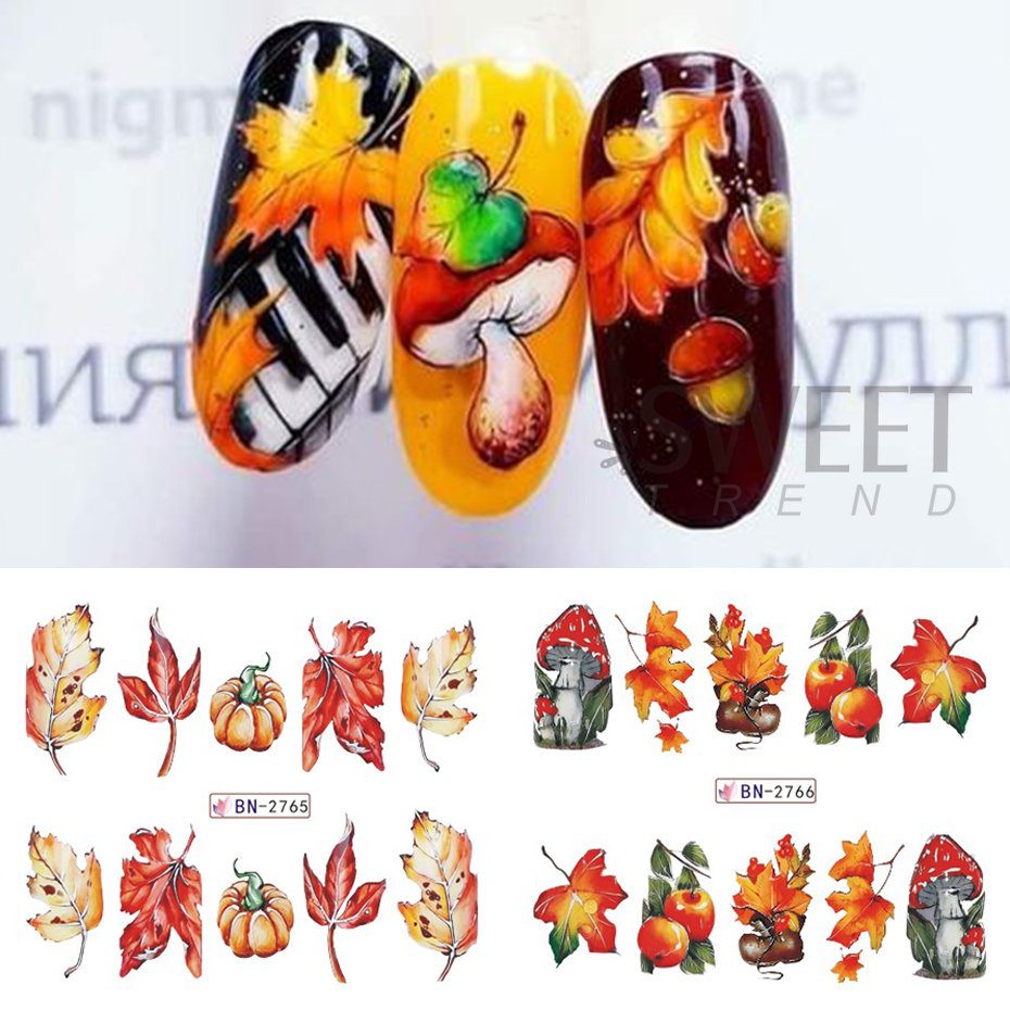 Autumn unhas adesivos, 12pcs,  - Nail Art France avaliação e preço