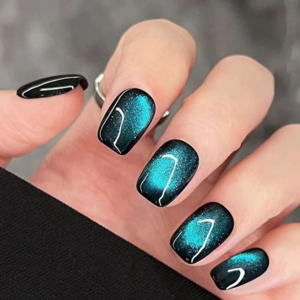 24 Unidades de Unhas Postiças  - Nail Art Full Cat Eye avaliação e preço