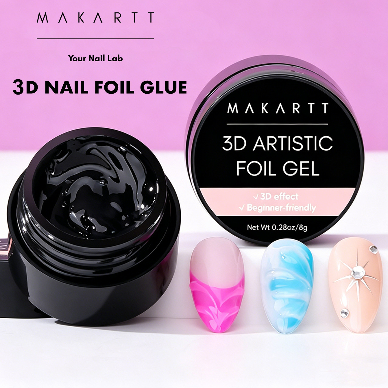 Makartt Gel 3D para Unhas 8ml, - Nail Foil Transfer avaliação e preço