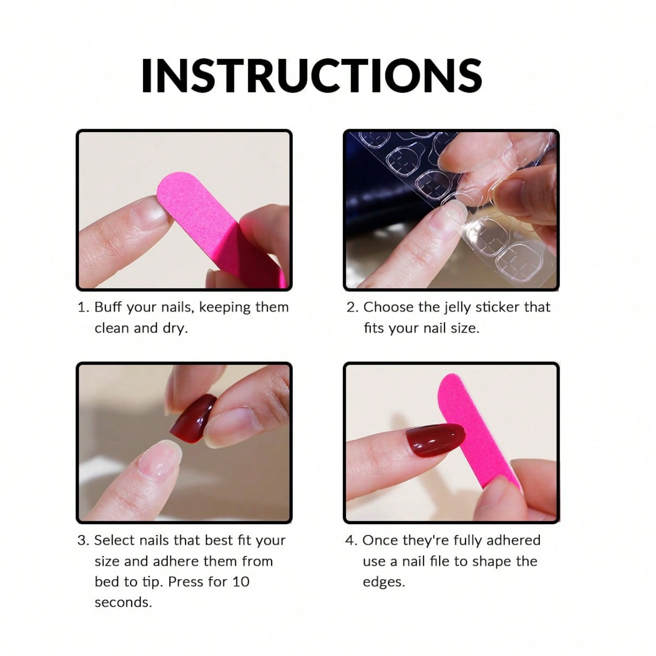 Unhas Postiças Médias em Forma - Nail Art Fake avaliação e preço