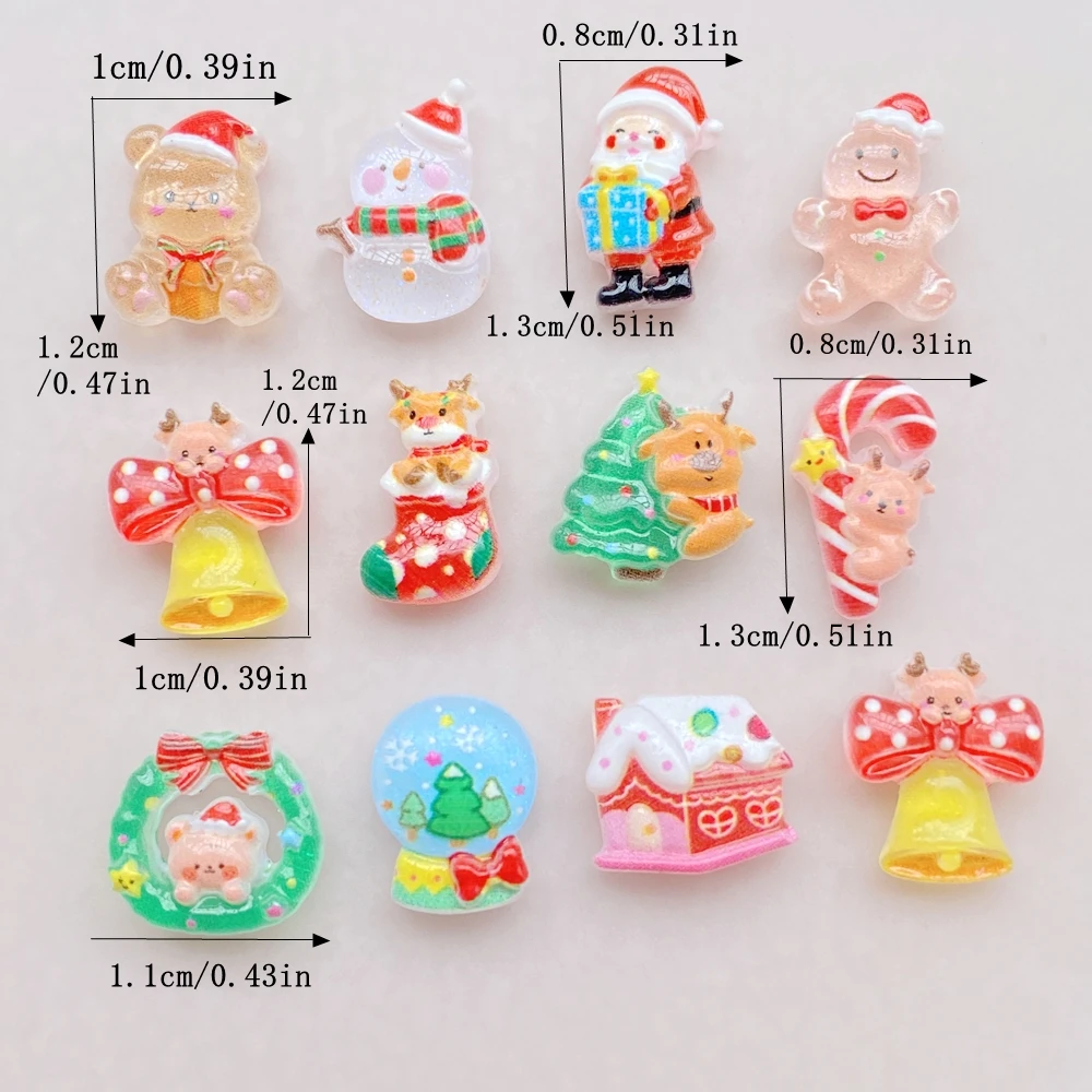 50 pçs resina mini dos desenho - Nail Art Xmas avaliação e preço