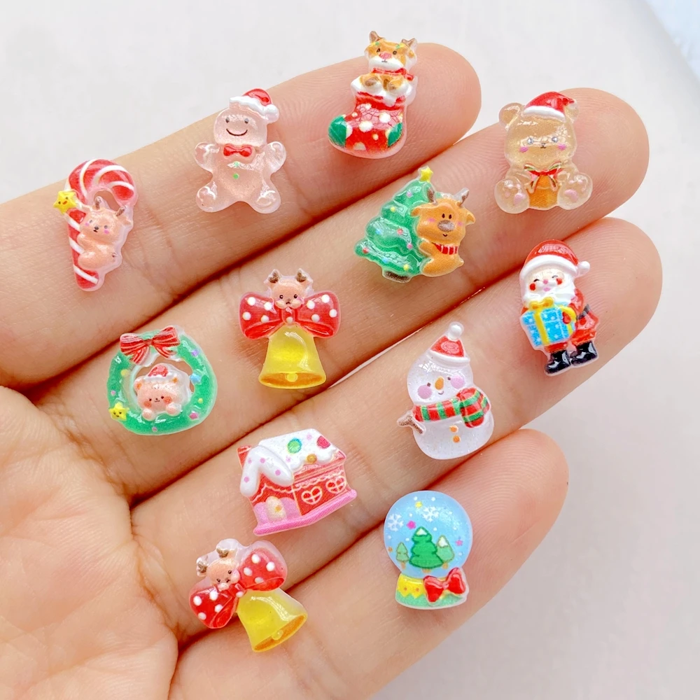 50 pçs resina mini dos desenho - Nail Art Xmas avaliação e preço
