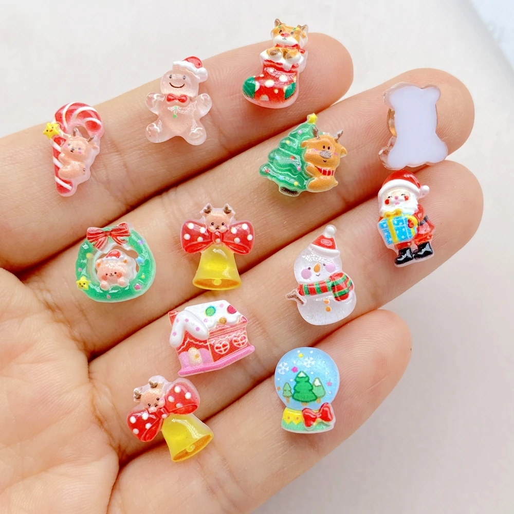50 pçs resina mini dos desenho - Nail Art Xmas avaliação e preço