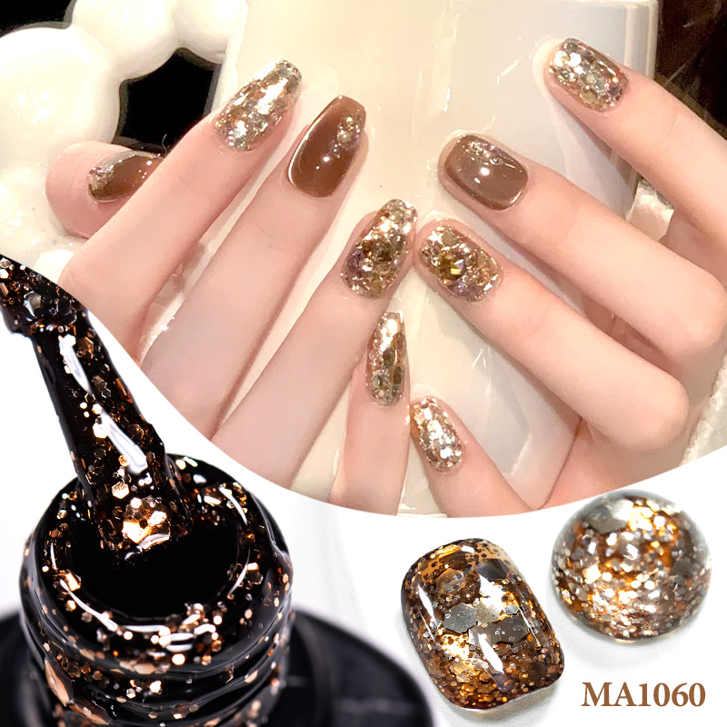 7ml dourado marrom glitter lan - Nail Art Orange avaliação e preço