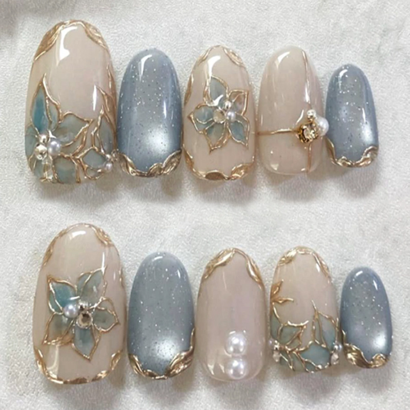 24 Unidades de Unhas Postiças  - Nail Art Full Cat Eye avaliação e preço