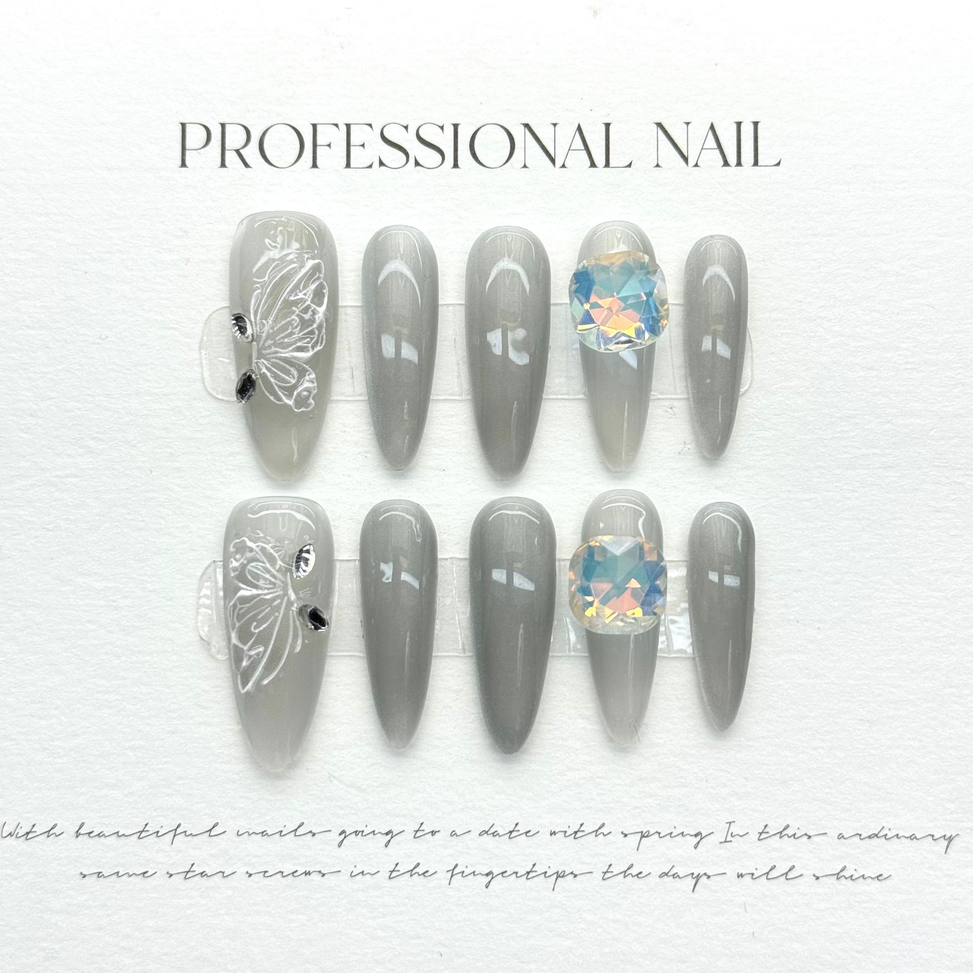 10 Unidades de Unhas Postiças  - Nail Art Full Cat Eye avaliação e preço