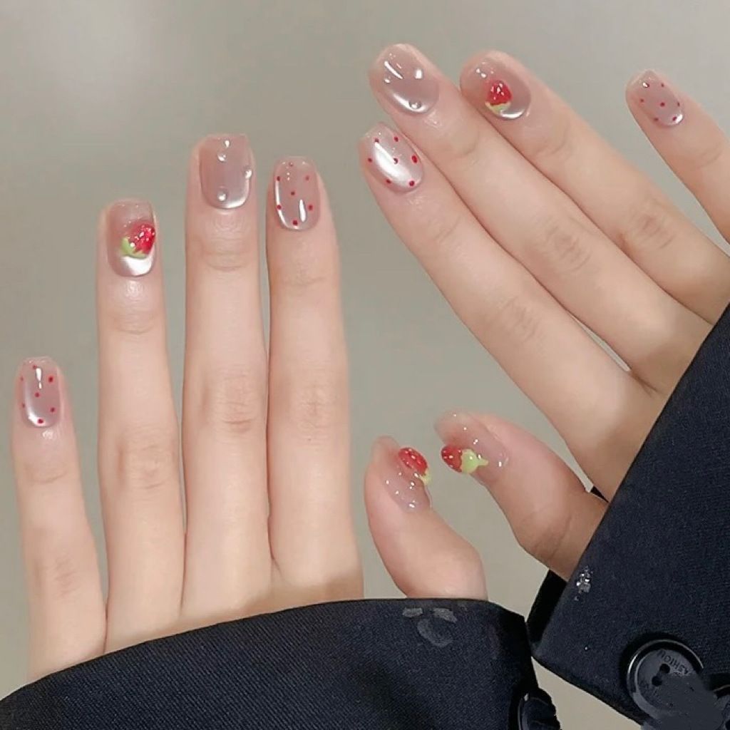 10 pçs curto quadrado olho de  - Nail Art Fake avaliação e preço