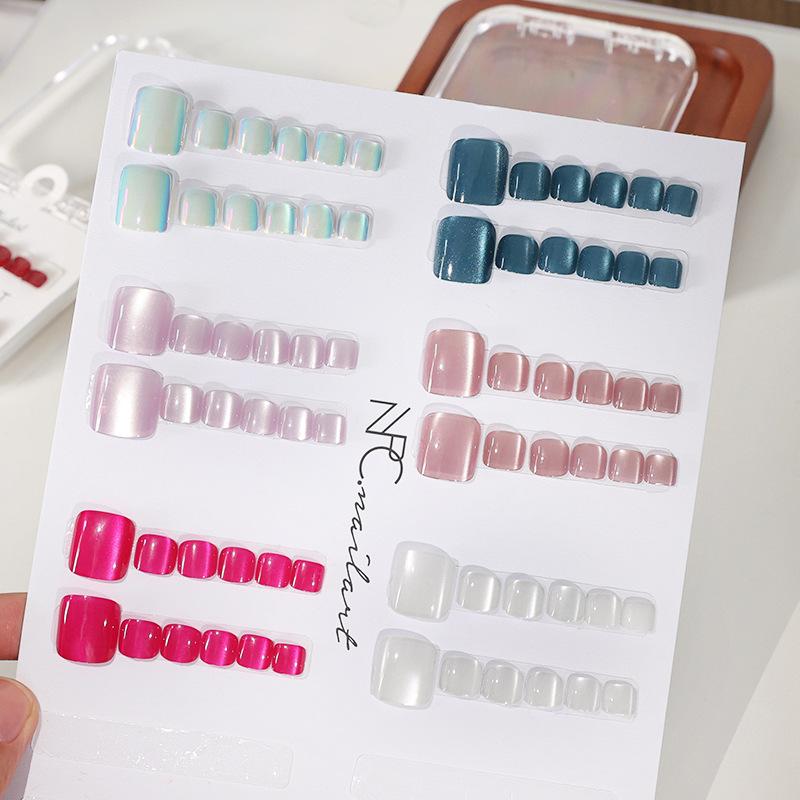 10 Peças/Caixa Unhas Postiças  - Nail Art Full Cat Eye avaliação e preço