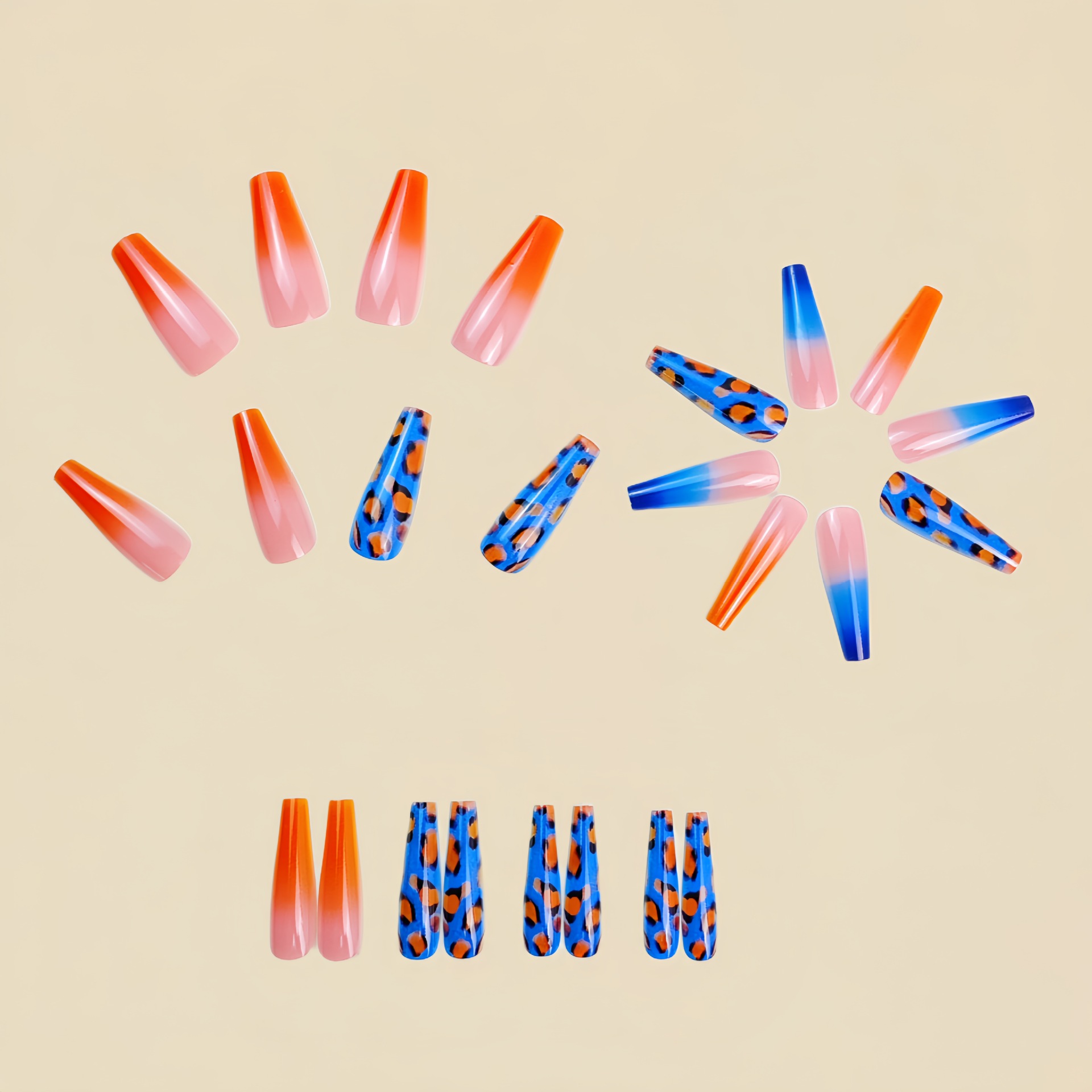 Unhas postiças em degradê lara - Nail Art Orange avaliação e preço