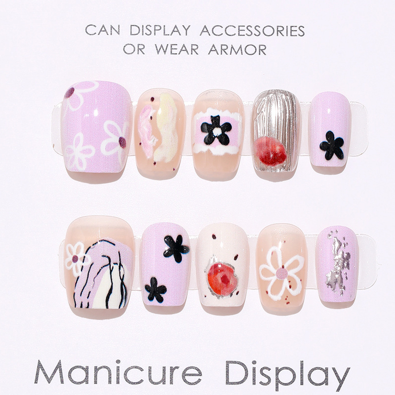 10 Peças de Unhas Postiças Est - Nail Art Fake avaliação e preço