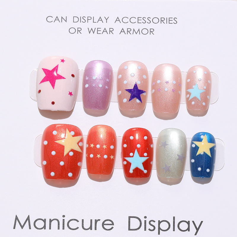 10 Peças de Unhas Postiças Est - Nail Art Fake avaliação e preço