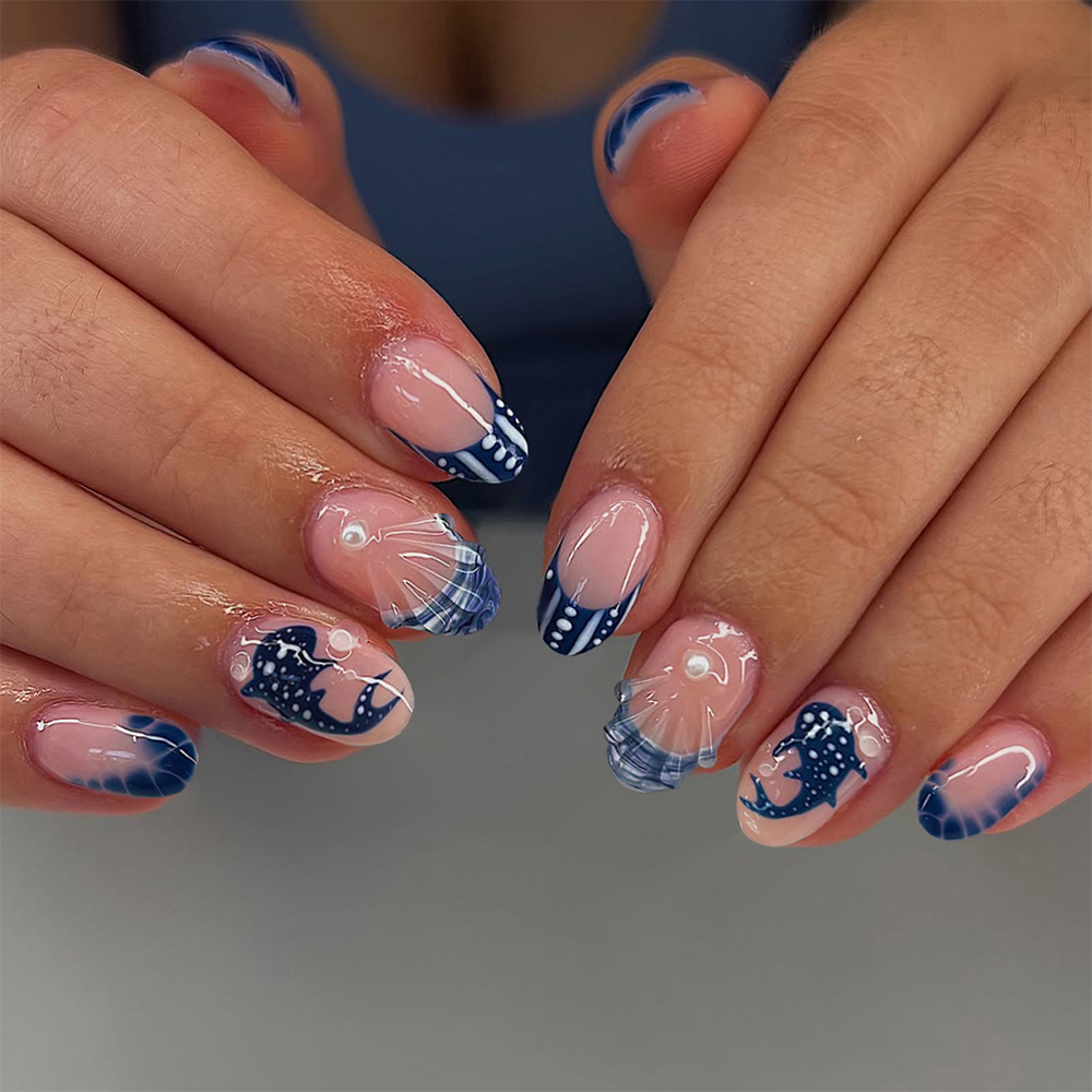 24 peças de unhas de gel 3D em - Nail Art Fake avaliação e preço