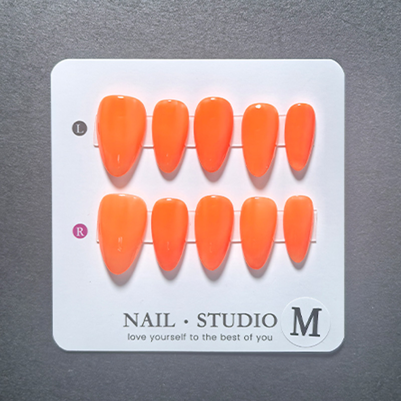 10 Unidades de Unhas Postiças  - Nail Art Orange avaliação e preço