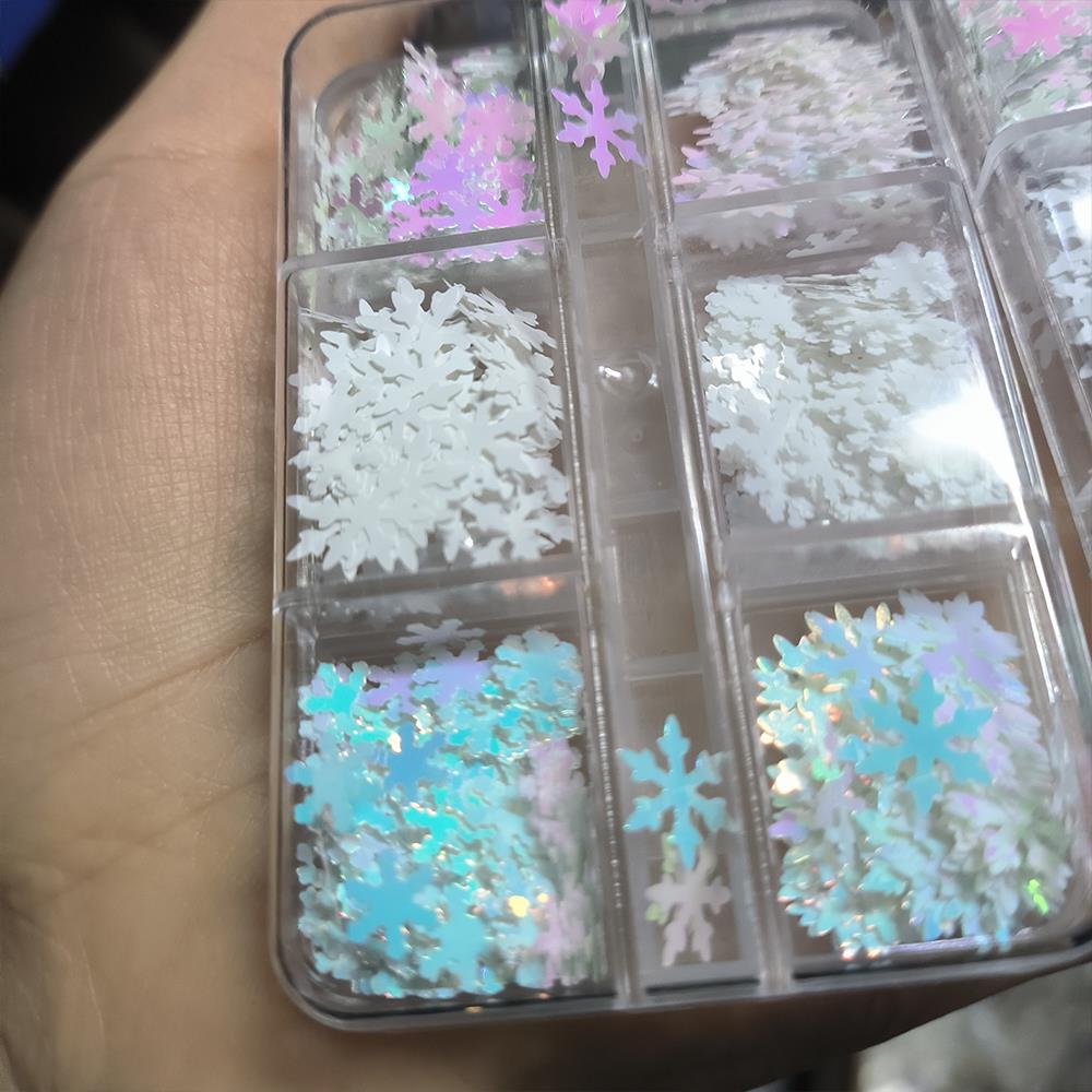 6/12 grades 3d aurora flocos d - Nail Art Xmas avaliação e preço