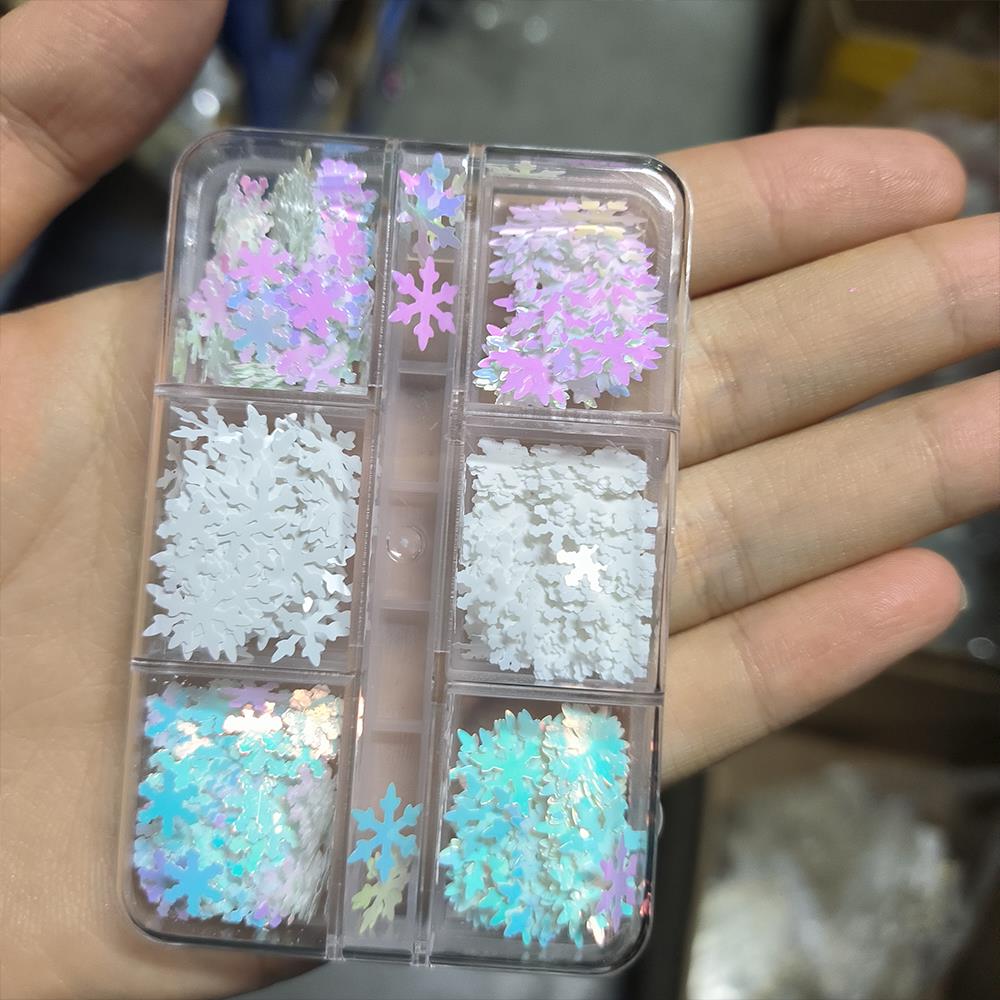 6/12 grades 3d aurora flocos d - Nail Art Xmas avaliação e preço