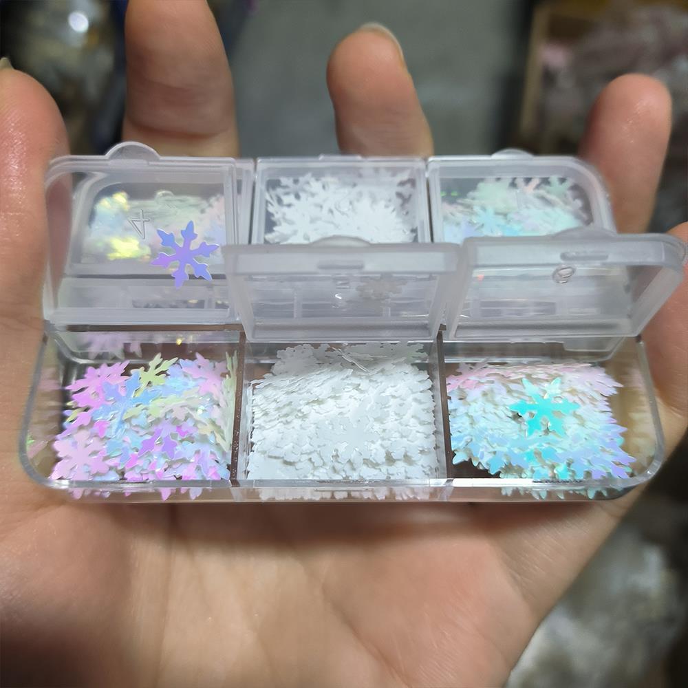 6/12 grades 3d aurora flocos d - Nail Art Xmas avaliação e preço