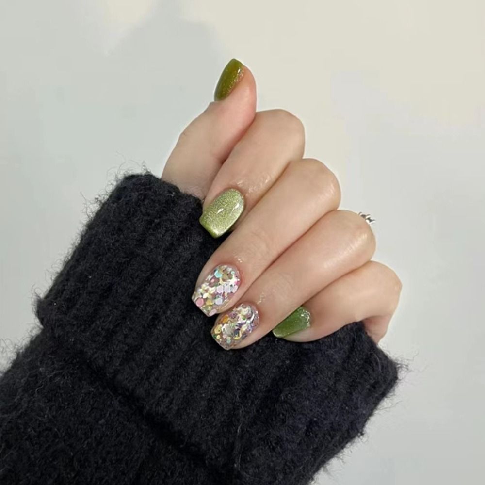 24 Unidades de Unhas Postiças  - Nail Art Full Cat Eye avaliação e preço