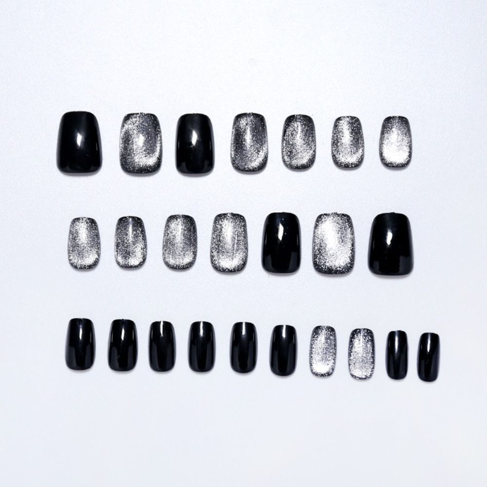 24 Unidades de Unhas Postiças  - Nail Art Full Cat Eye avaliação e preço