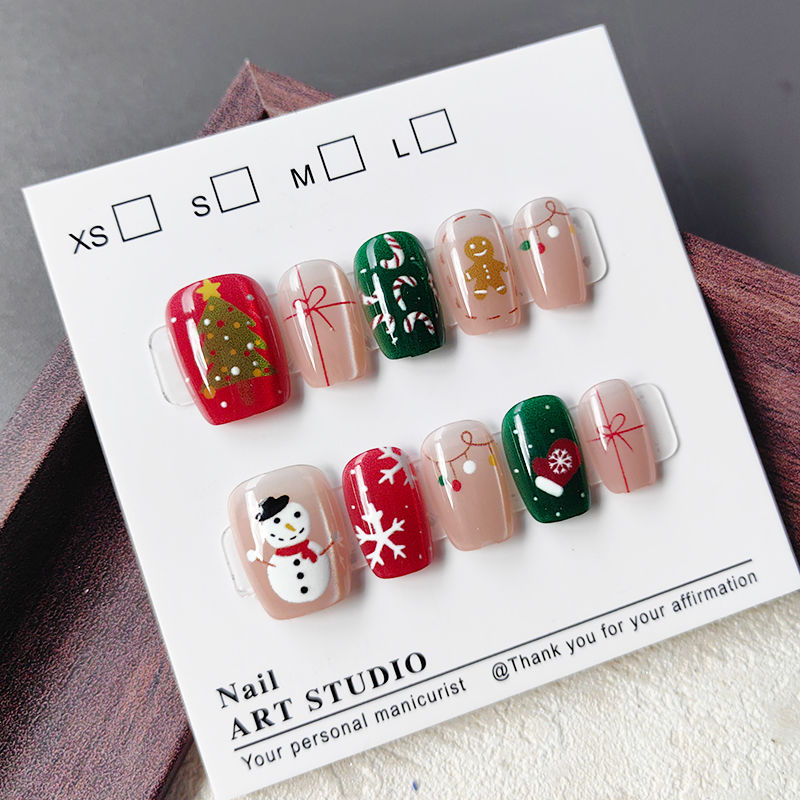 10 pçs natal metade artesanal  - Nail Art Fake avaliação e preço
