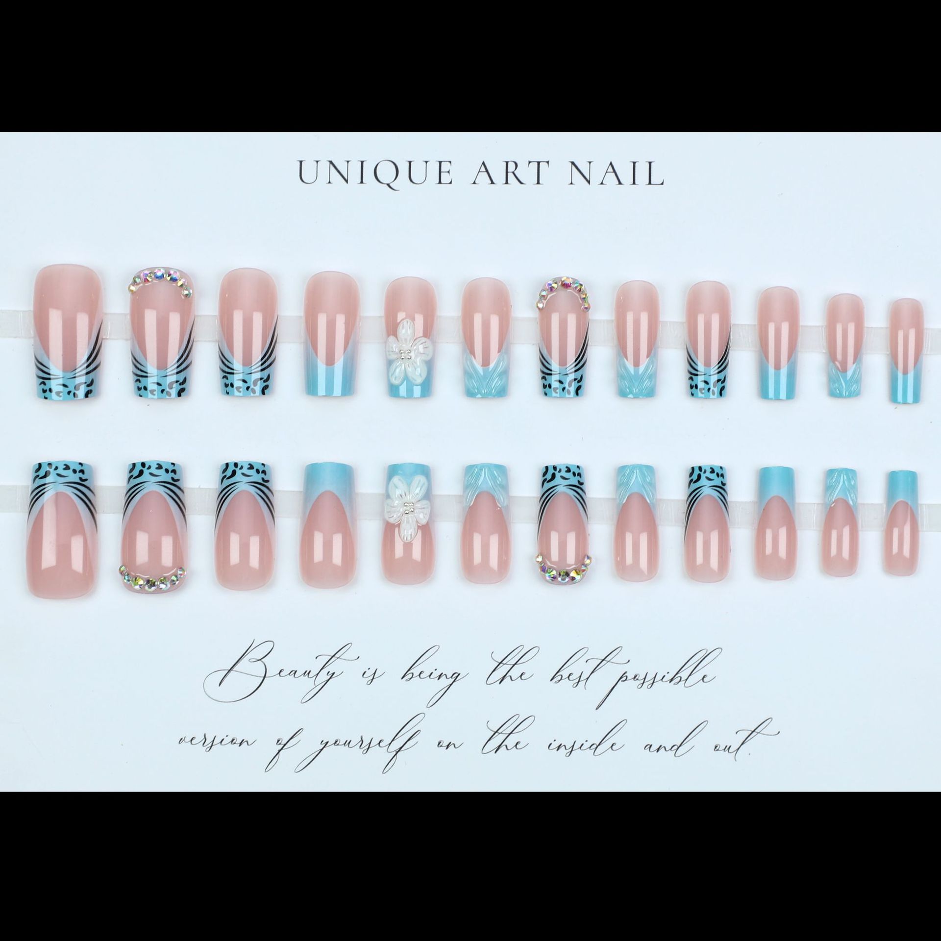 Unhas postiças médias para mul - Nail Art Orange avaliação e preço