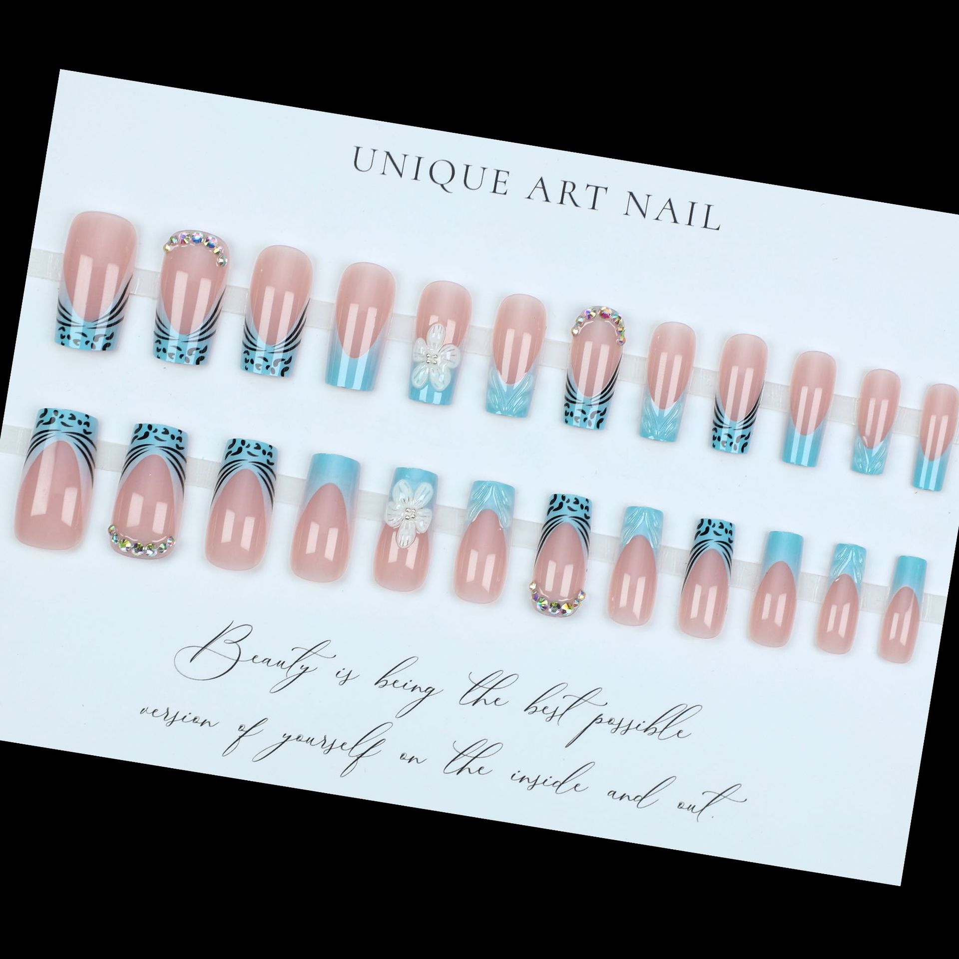 Unhas postiças médias para mul - Nail Art Orange avaliação e preço