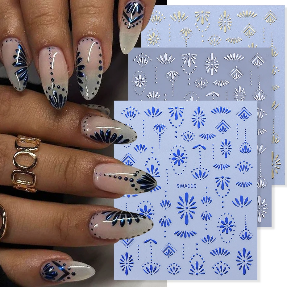 3 pçs estilo boêmio adesivos d - Nail Art France avaliação e preço