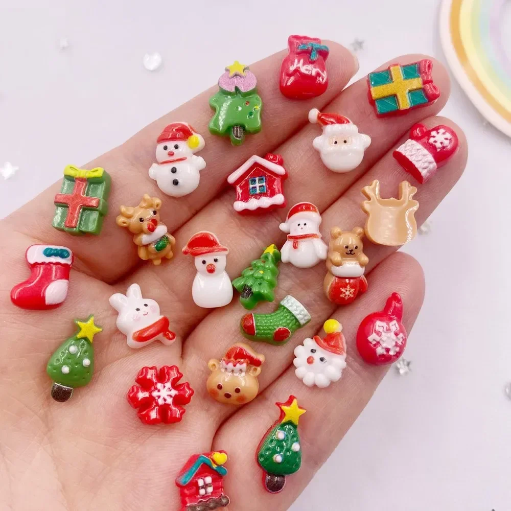 50 pçs resina mini colorido na - Nail Art Xmas avaliação e preço