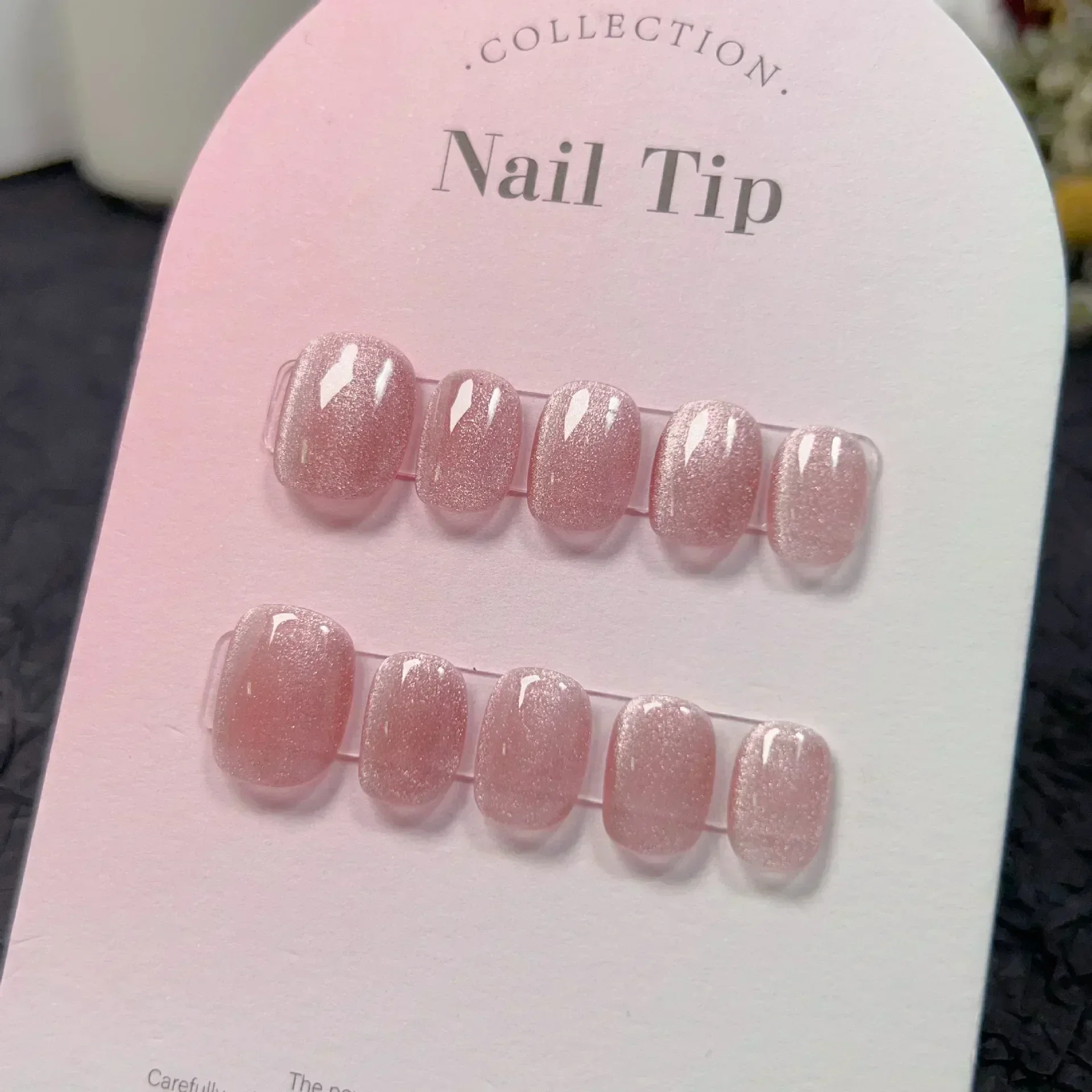 10 Peças de Unhas Postiças Cur - Nail Art Full Cat Eye avaliação e preço
